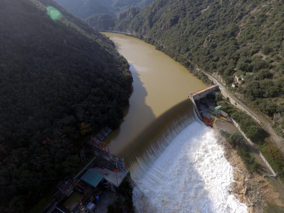 Susqueda, després del temporal Gloria