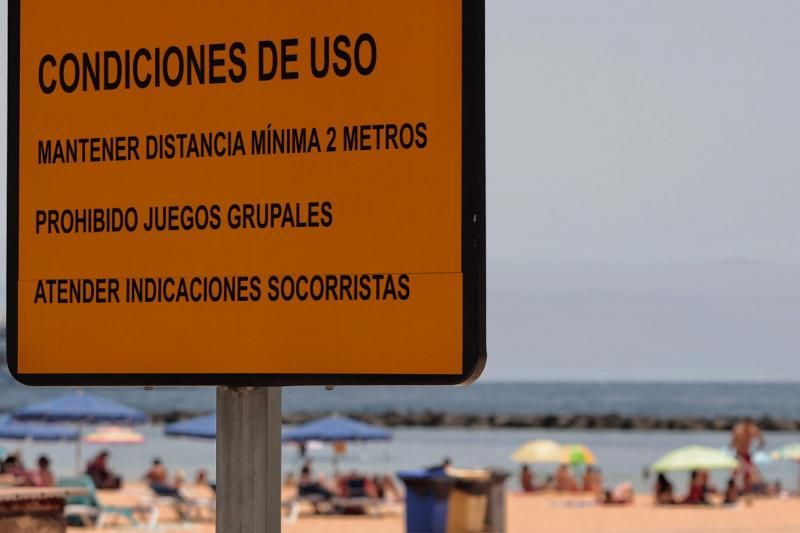 Playas en Santa Cruz de Tenerife en el día de la Virgen del Carmen