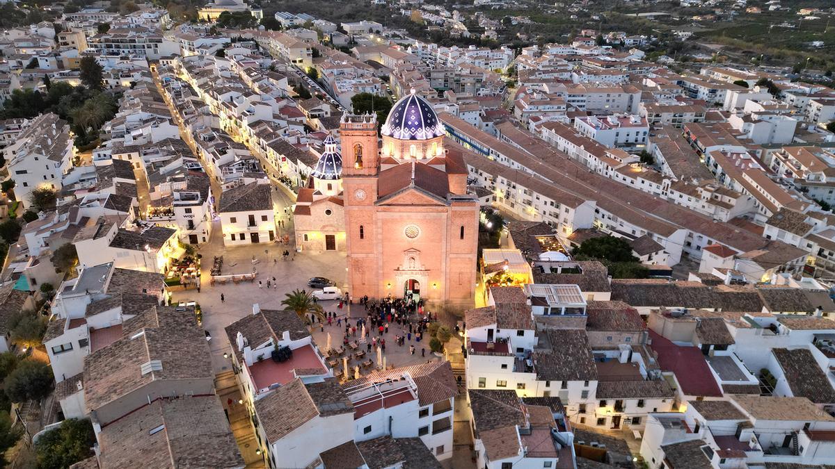 Vista aérea del casco antiguo de Altea