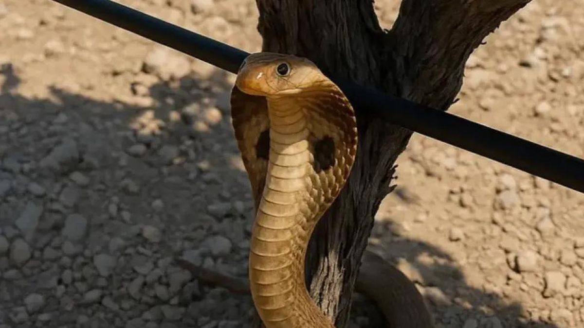 Fotografía falsa generada por la Inteligencia Artificial de la cobra en Verdú
