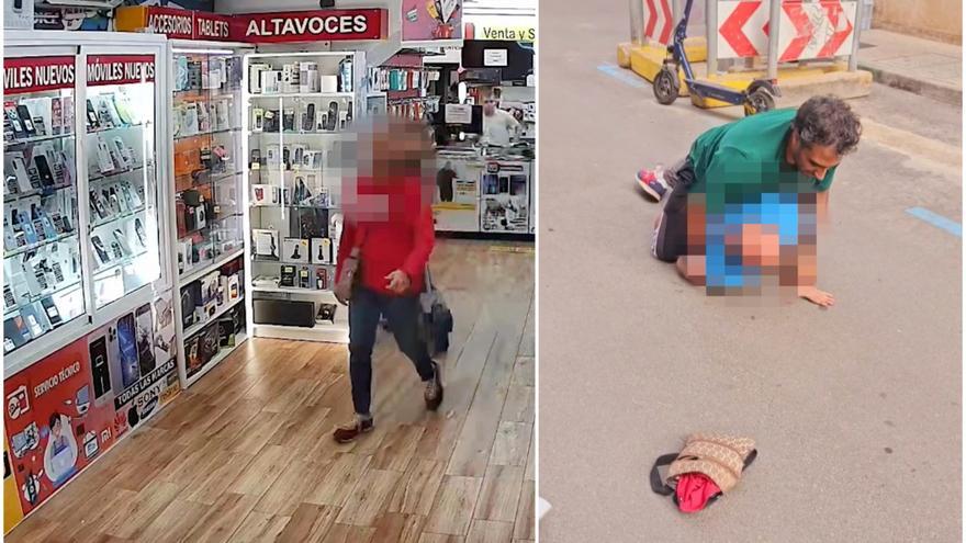 Vídeo: Roba en una tienda de Castelló y el dueño lo persigue hasta entregarlo a la Policía
