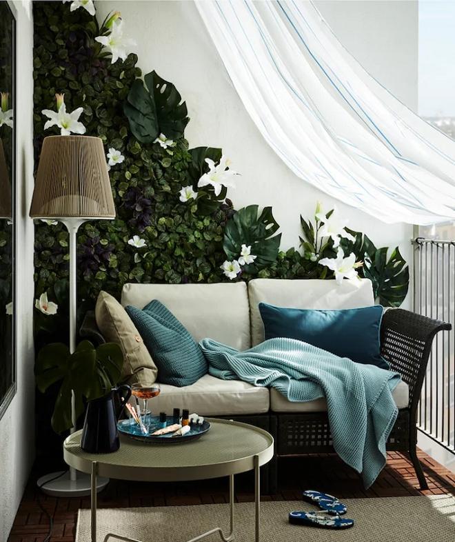 El espacio para la relajación en la terraza que propone Ikea