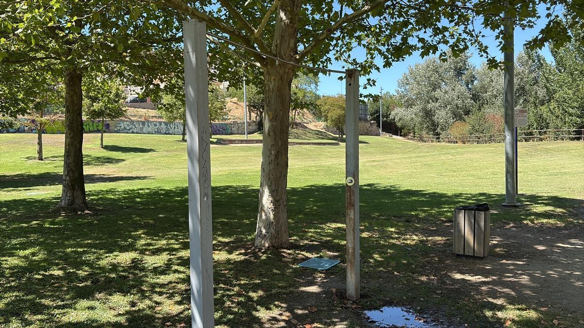 Duchas en la zona de caravana de Valorio.