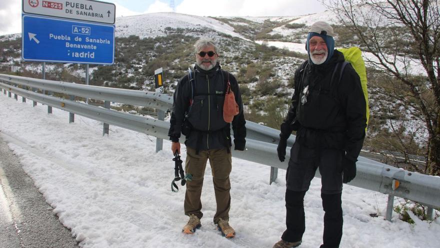 Ricardo García y Olivier Royer, peregrinos franceses. | ARACELI SAAVEDRA