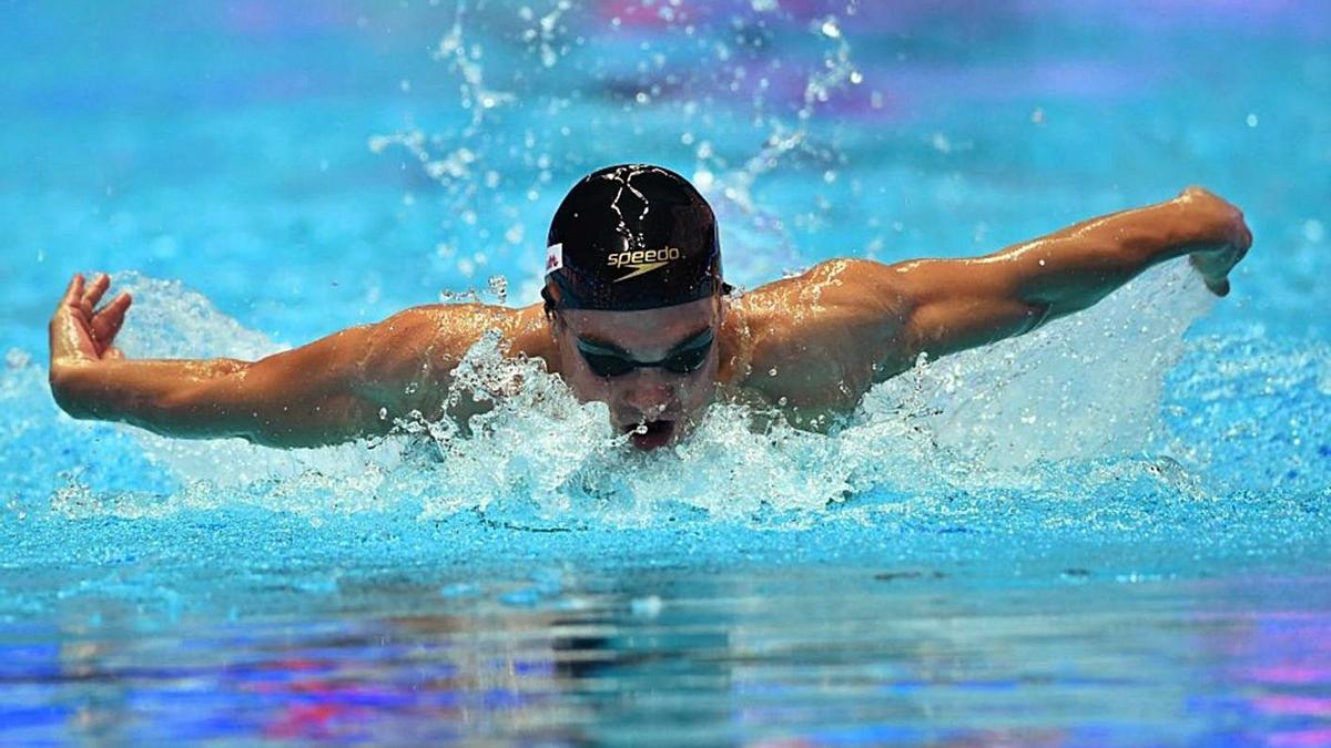 Joanllu Pons, en el Mundial de Gwanju en el que batió el récord de España de 400 estilos.