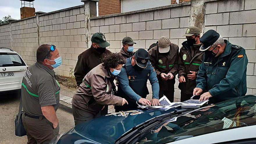 Agentes medioambientales y Guardia Civil durante la búsqueda. | A. S. 