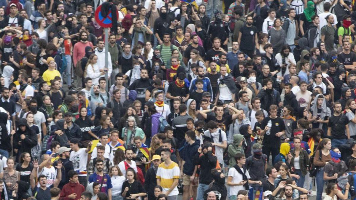 Convocatoria de Tsunami en el aeropuerto de El Prat, en octubre de 2019.