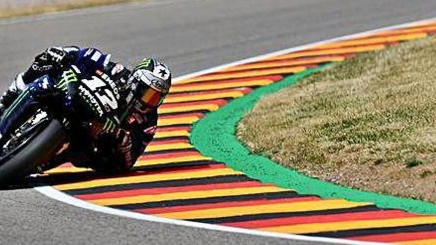 Maverick Viñales, en la sessió classificatòria d&#039;ahir