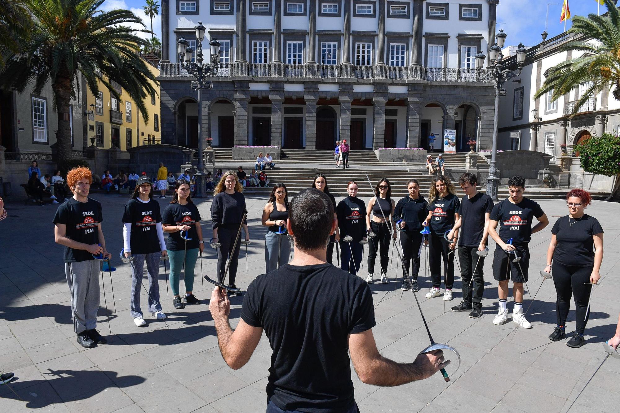 Nueva protesta de la Escuela de Actores de Canarias