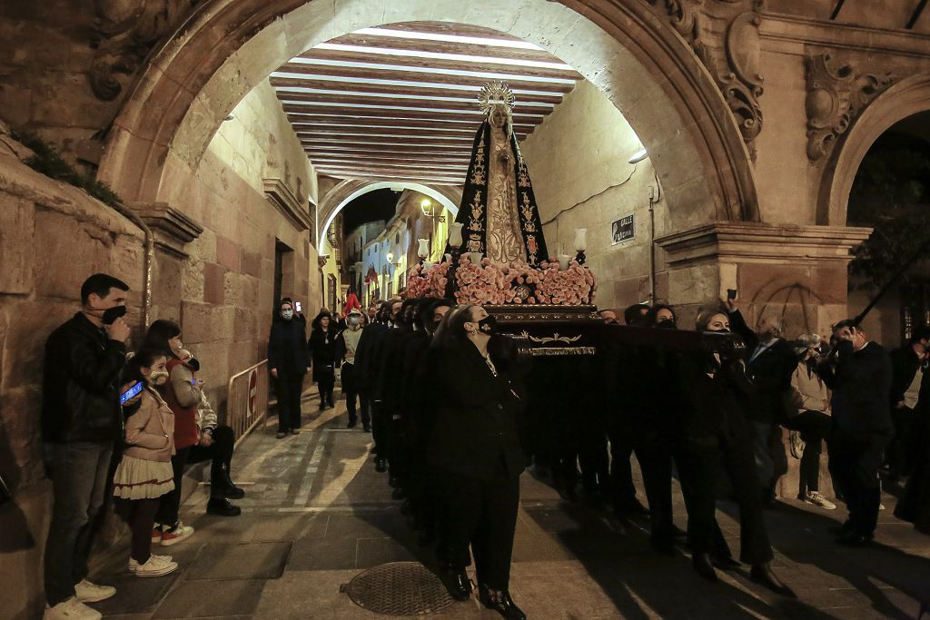 Semana Santa de Lorca 2022: Virgen de la Soledad del Paso Negro, iglesia y procesión