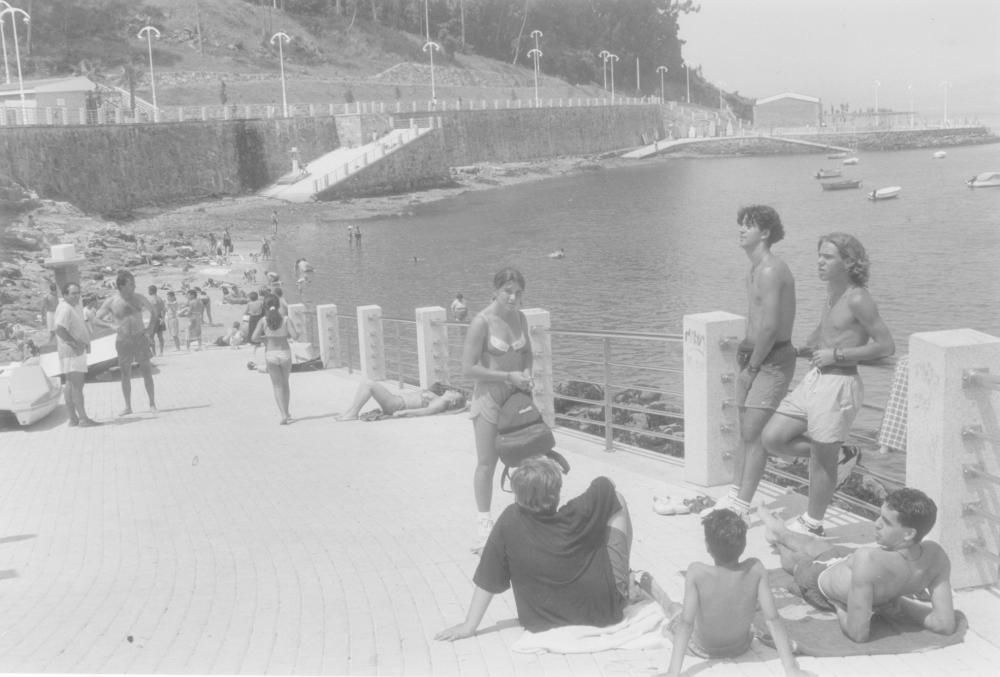 Playa de A Guía (Vigo), en 1996.