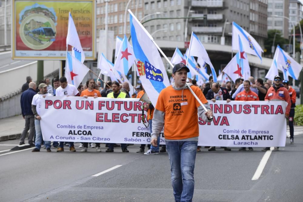 Manifestación de Alcoa en A Coruña