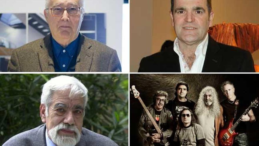 Gallego Jorreto, Francisco Leiro, Basilio Losada y Los Suaves. // FdV