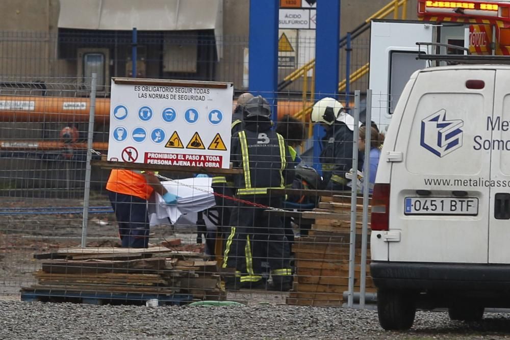 Accidente laboral en San Juan de Nieva.