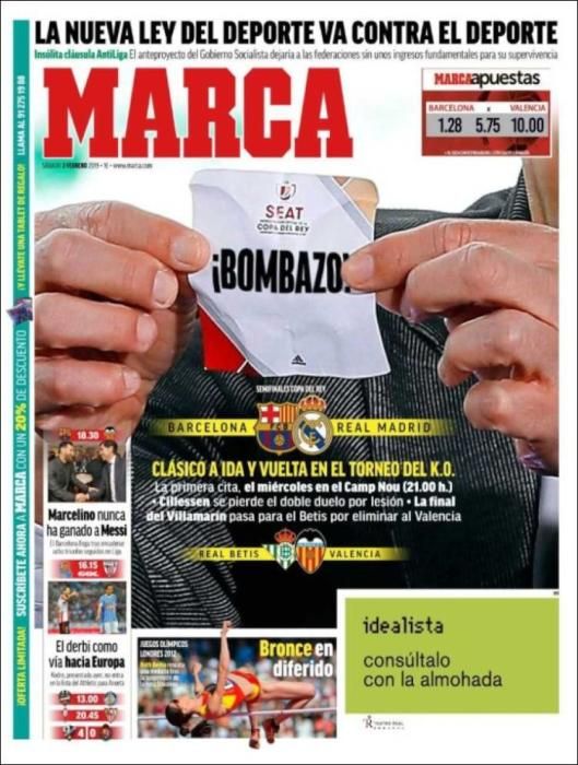 Portada MARCA sábado 2 de febrero de 2019