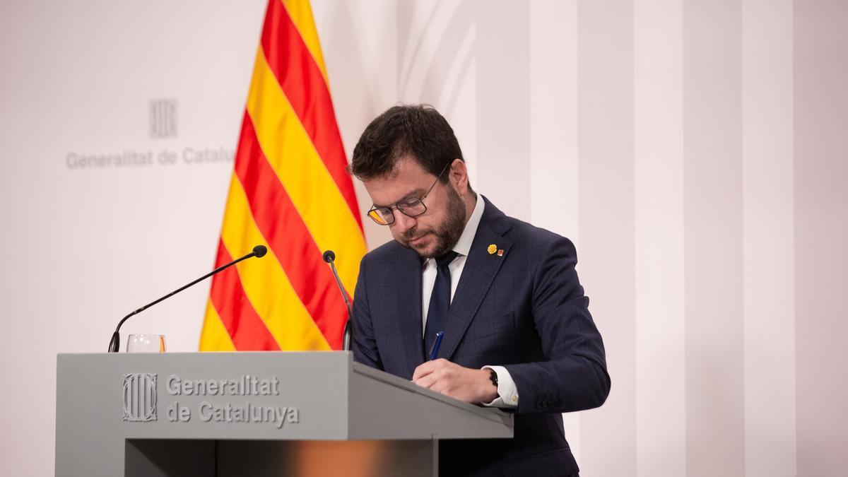 El presidente de la Generalitat, Pere Aragonès.