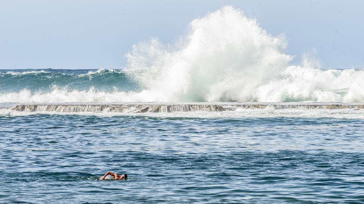 Imagen de la playa de Las Canteras el pasado sábado 25 de diciembre.