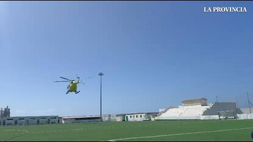 Evacuada en estado grave tras sufrir una parada cardiorrespiratoria al volante en Gran Canaria