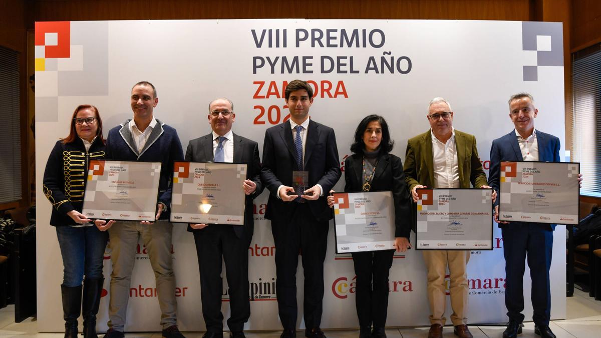 Zamora. la Cámara de Comercio de Zamora y el Banco Santander entregan el premio PYME DEL AÑO