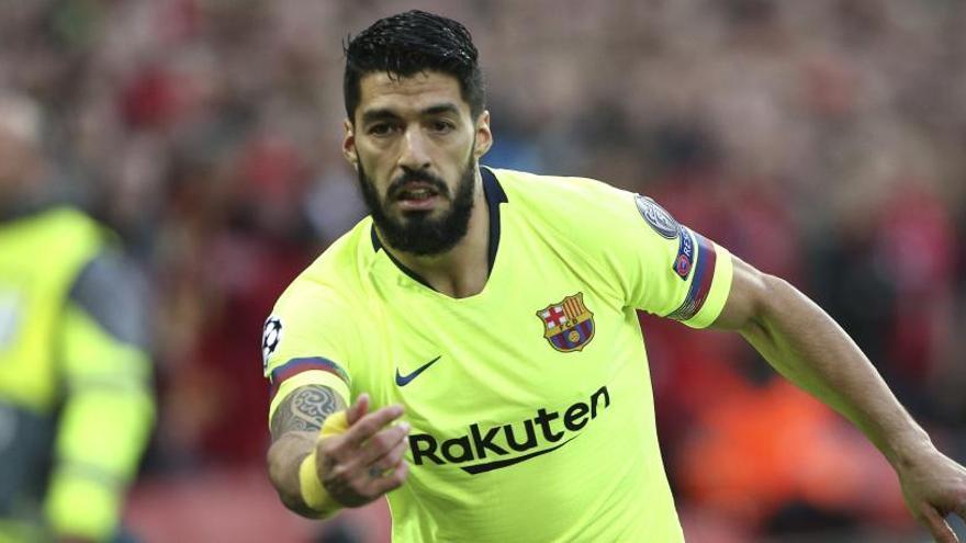 Luis Suárez en el partit de dimarts a Liverpool