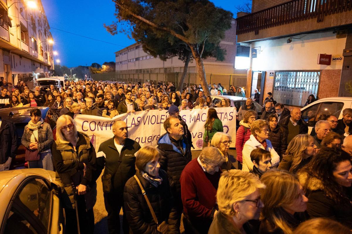 Un momento de concentración en rechazo al asesinato de Silvia.