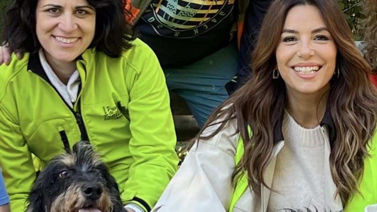 Eva Longoria durante su jornada en Parres.