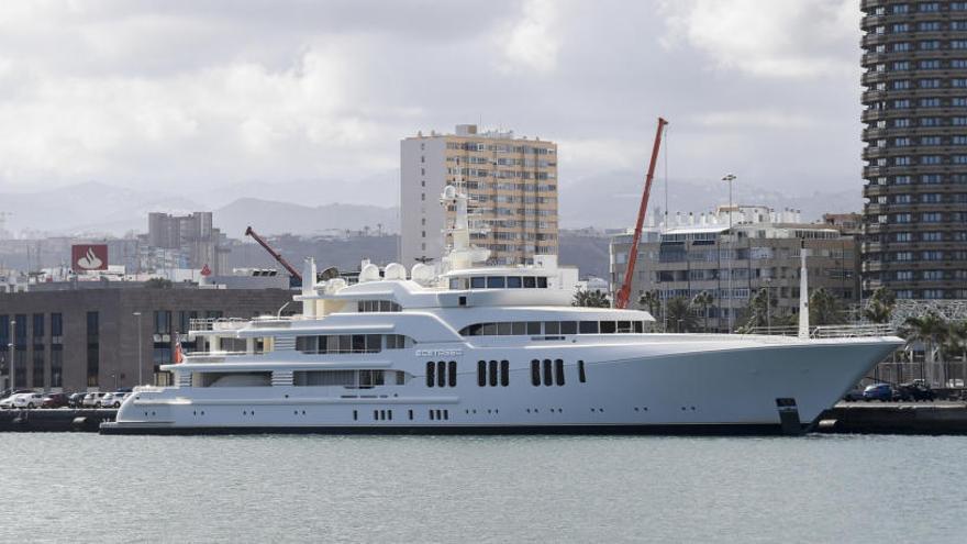 El yate Ecstasea, en Gran Canaria.