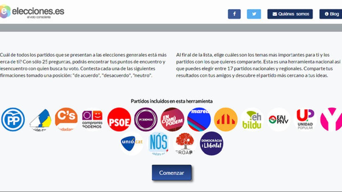 Captura de web 'Elecciones.es'