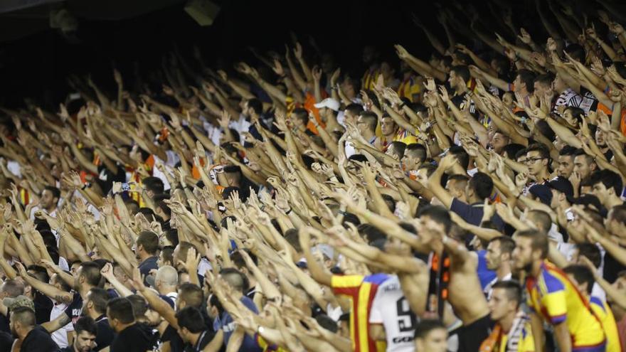 Imagen de archivo de una grada de Mestalla.