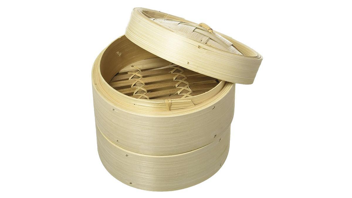 Vaporera de bambú