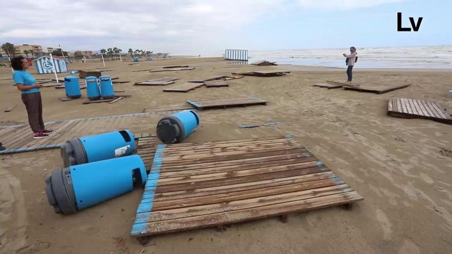 Temporal en las playas de Canet y Sagunt.