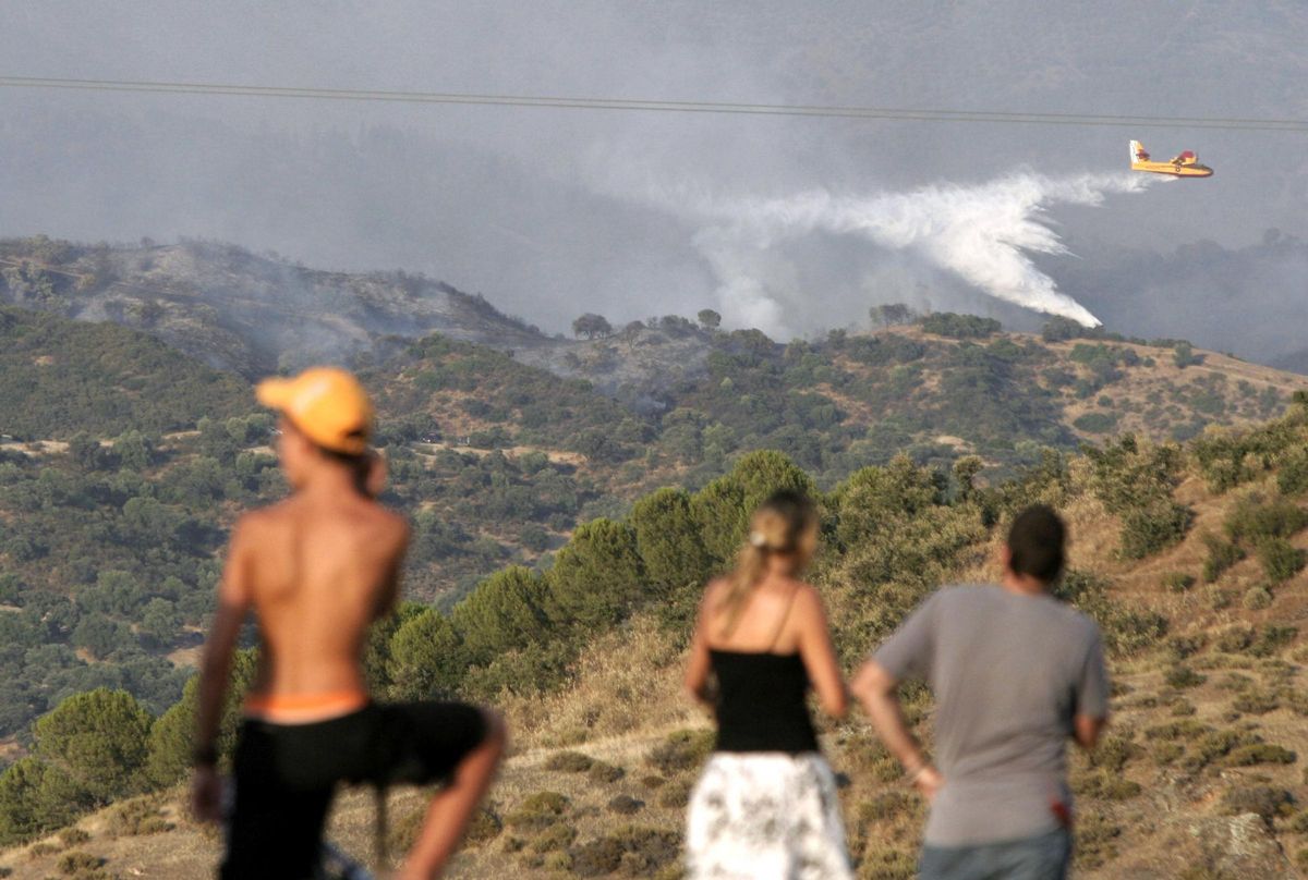 Incendio en el Muriano, en julio de 2007.