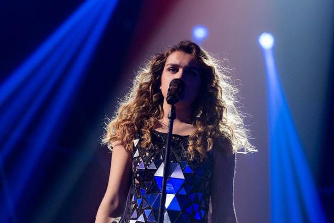 Amaia, en el plató de 'OT'