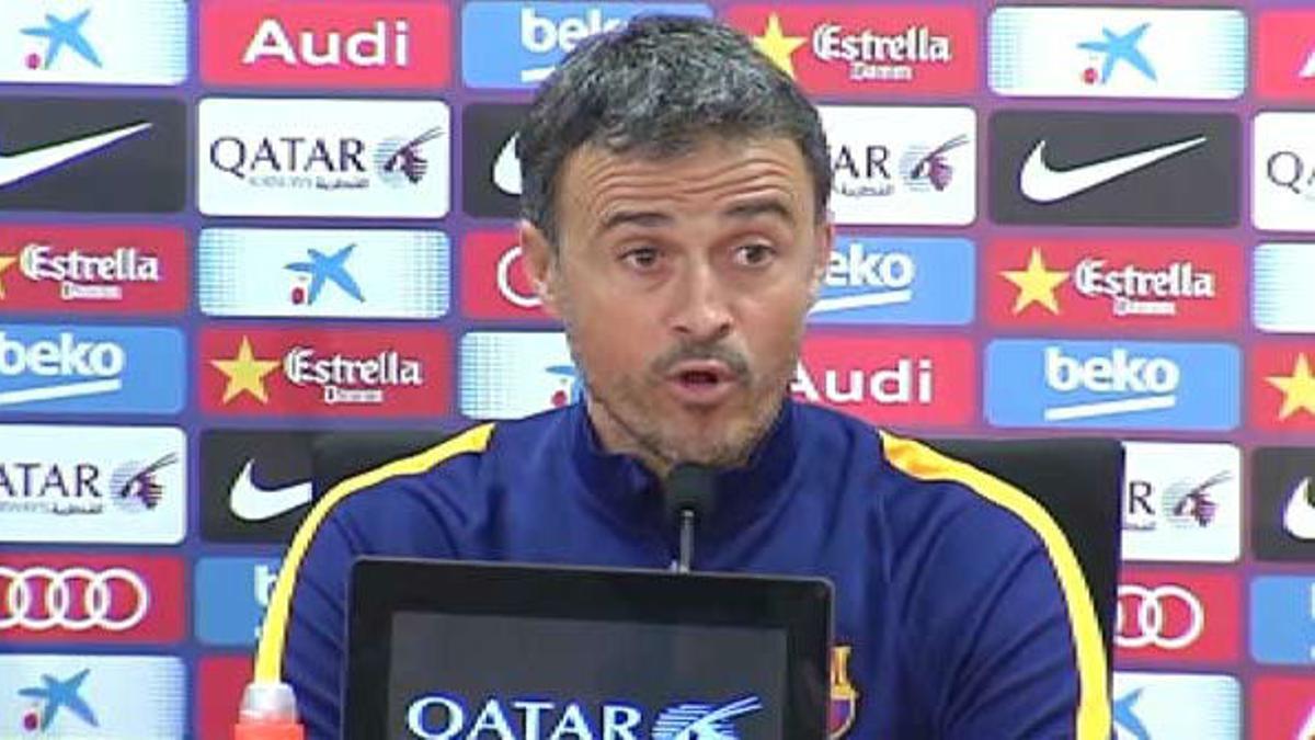 Luis Enrique en la rueda de prensa previa al Valencia - FC Barcelona