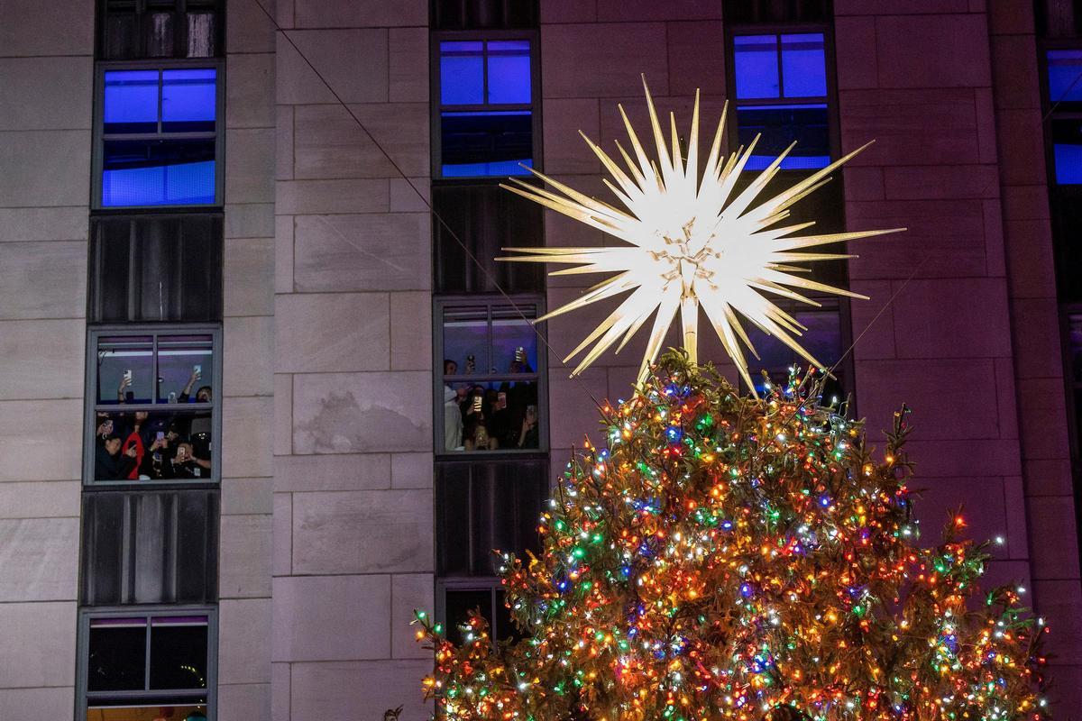 Iluminación del árbol de Navidad del Rockefeller Center en Nueva York