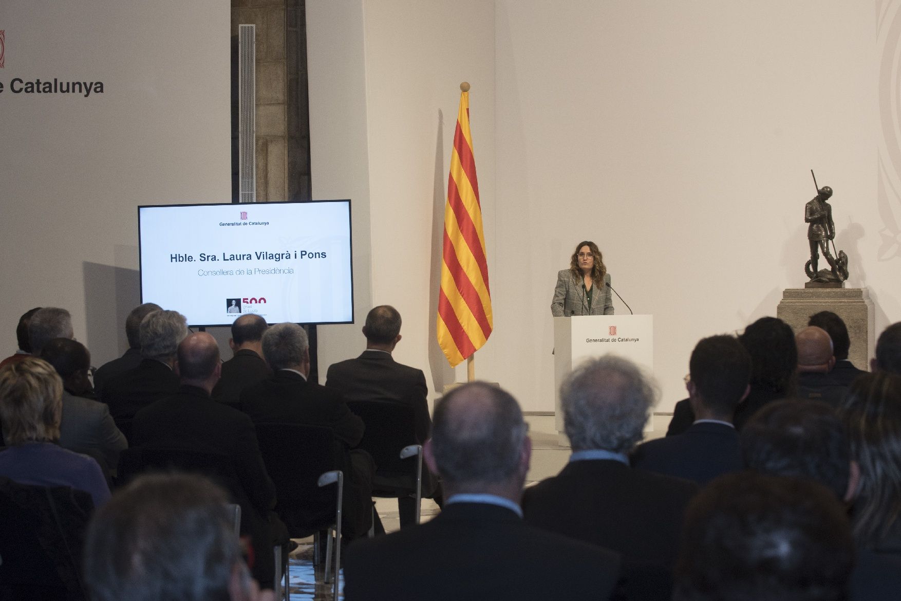 Un centenar de persones commemoren a la Generalitat els 500 anys de l'estada de Sant Ignasi a Catalunya