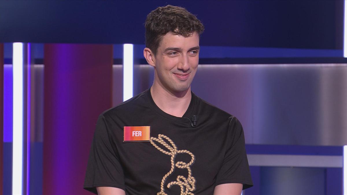 El compostelano Fer Castro, durante un programa de 'Saber y Ganar'