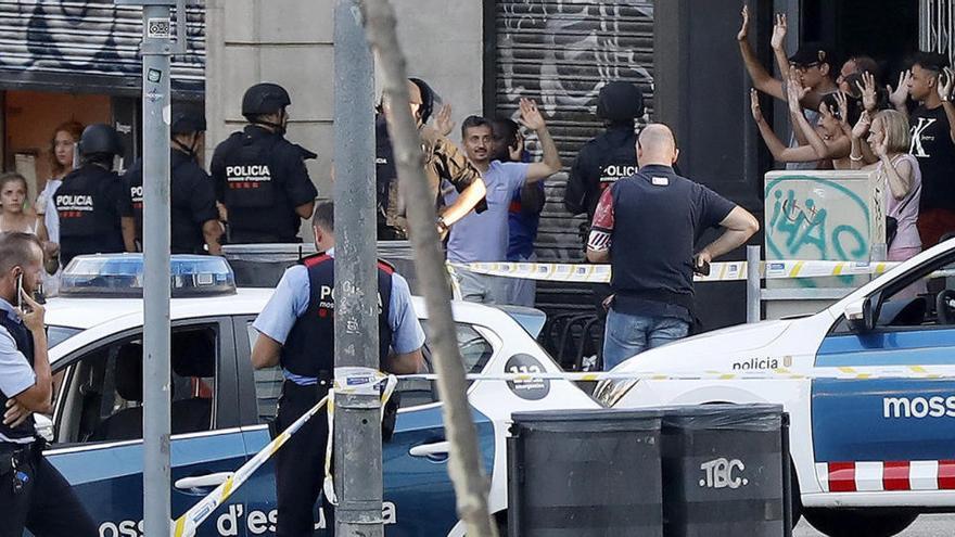 Imagen de Las Ramblas tras el atentado de agosto de 2017.