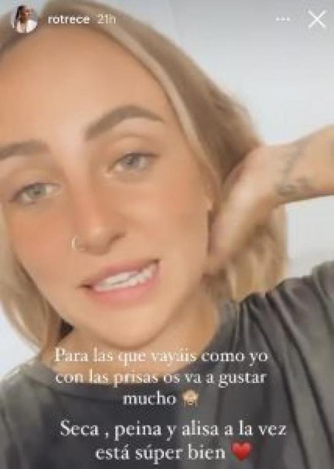 Rocío Flores haciendo promo en Instagram