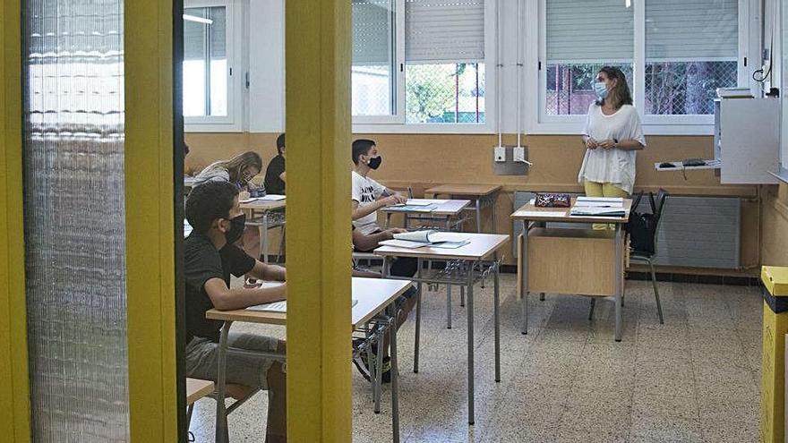 El brot ha afectat 22 dels 26 alumnes d&#039;una classe. A la foto, un grup del Pius el primer dia de curs