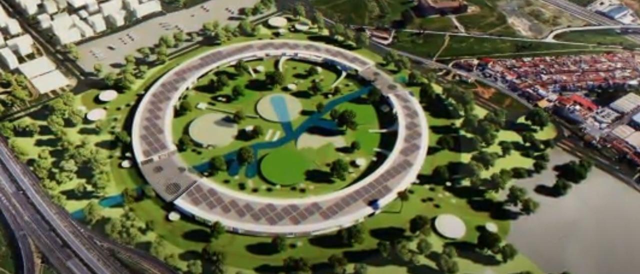 Diseño del recinto para la Expo 2027 en Málaga