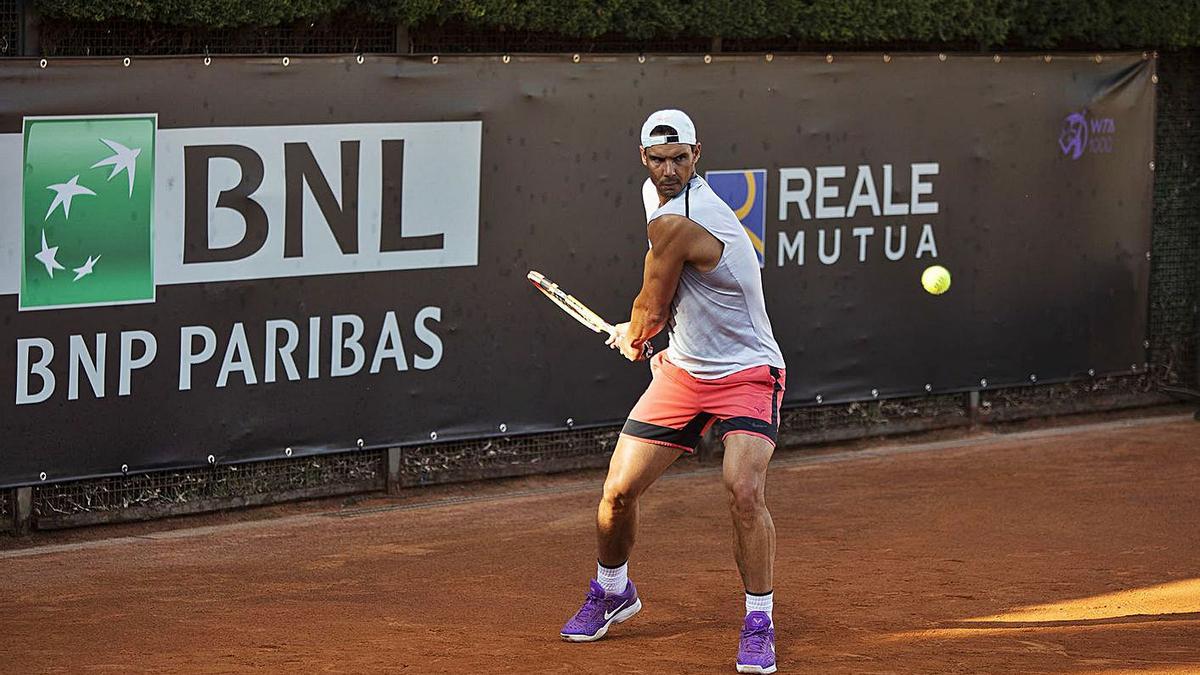 Nadal prepara su debut en el Foro Itálico