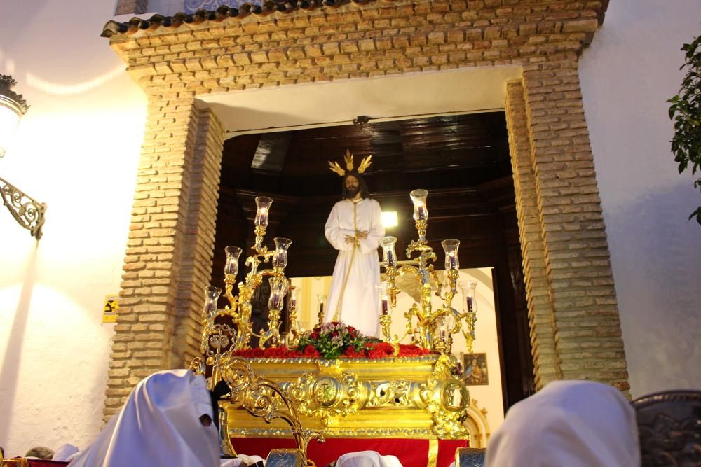 Salida de la cofradía de Santa Marta, el Martes Santo en Marbella.