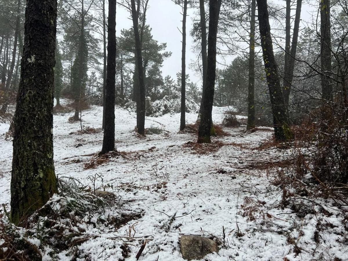 Nieva en las cúspides de Galicia