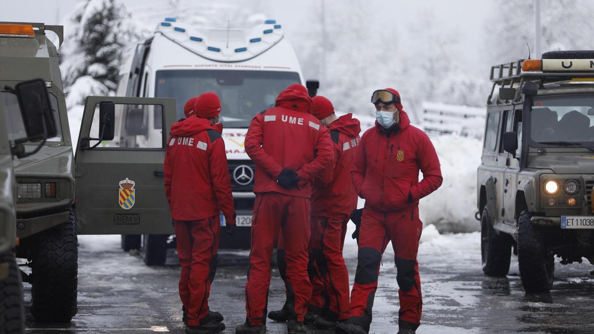 El operativo de búsqueda ya trabaja en la zona del alud de San Isidro para tratar de encontrar al trabajador desaparecido