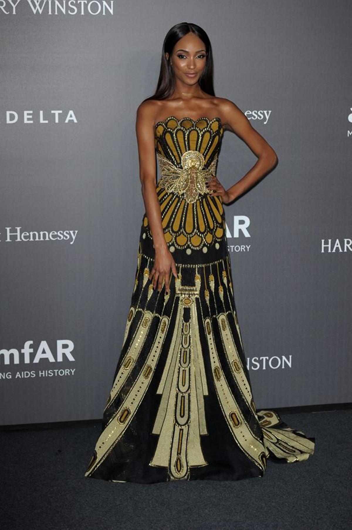 Jordan Dunn en la gala amfAR de Milán 2017