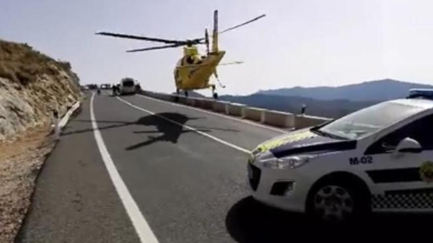 Un motorista pierde la vida al sufrir chocar contra un murete en La Carrasqueta