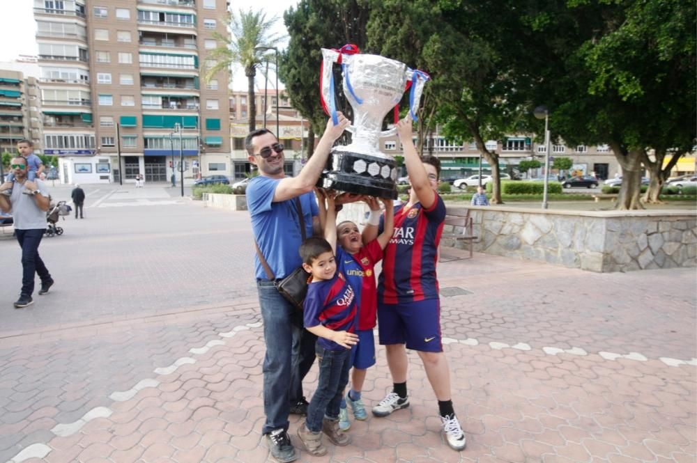 Celebración del título de Liga del Barcelona en Murcia