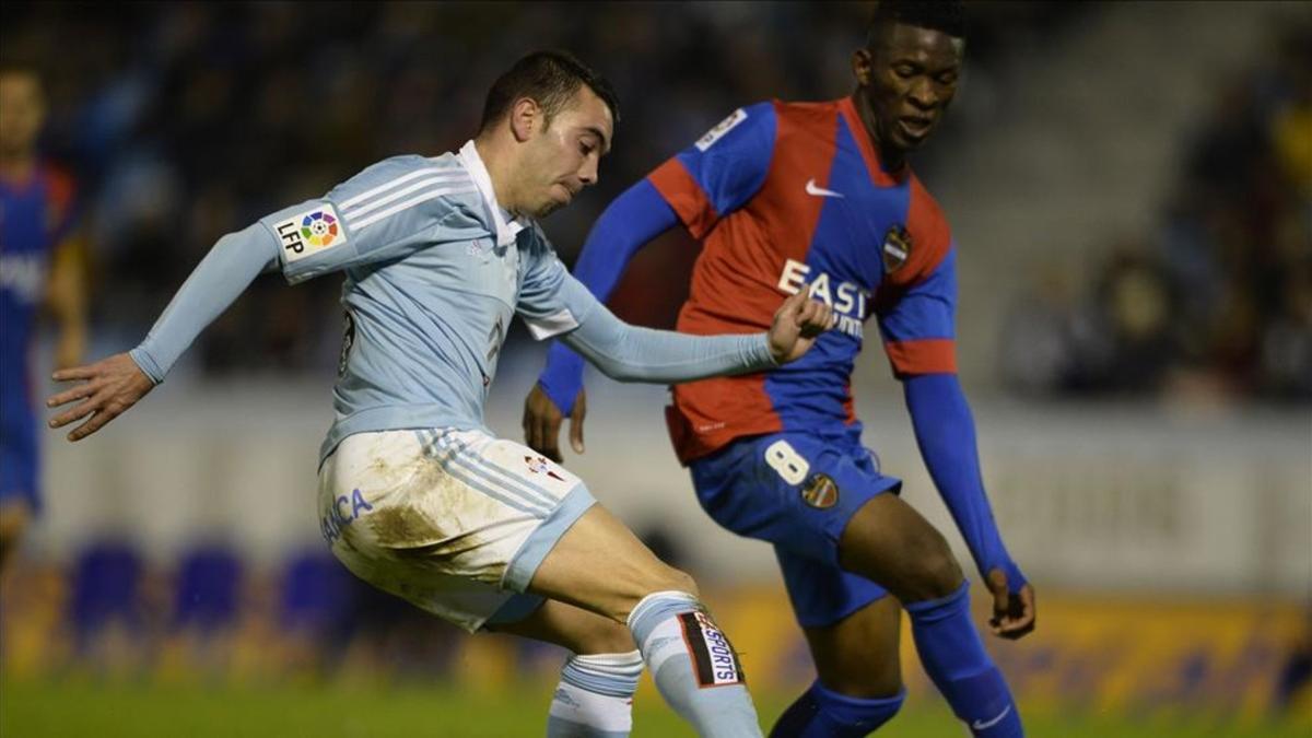 Iago Aspas y Jefferson Lerma se las tuvieron durante el Levante - Celta