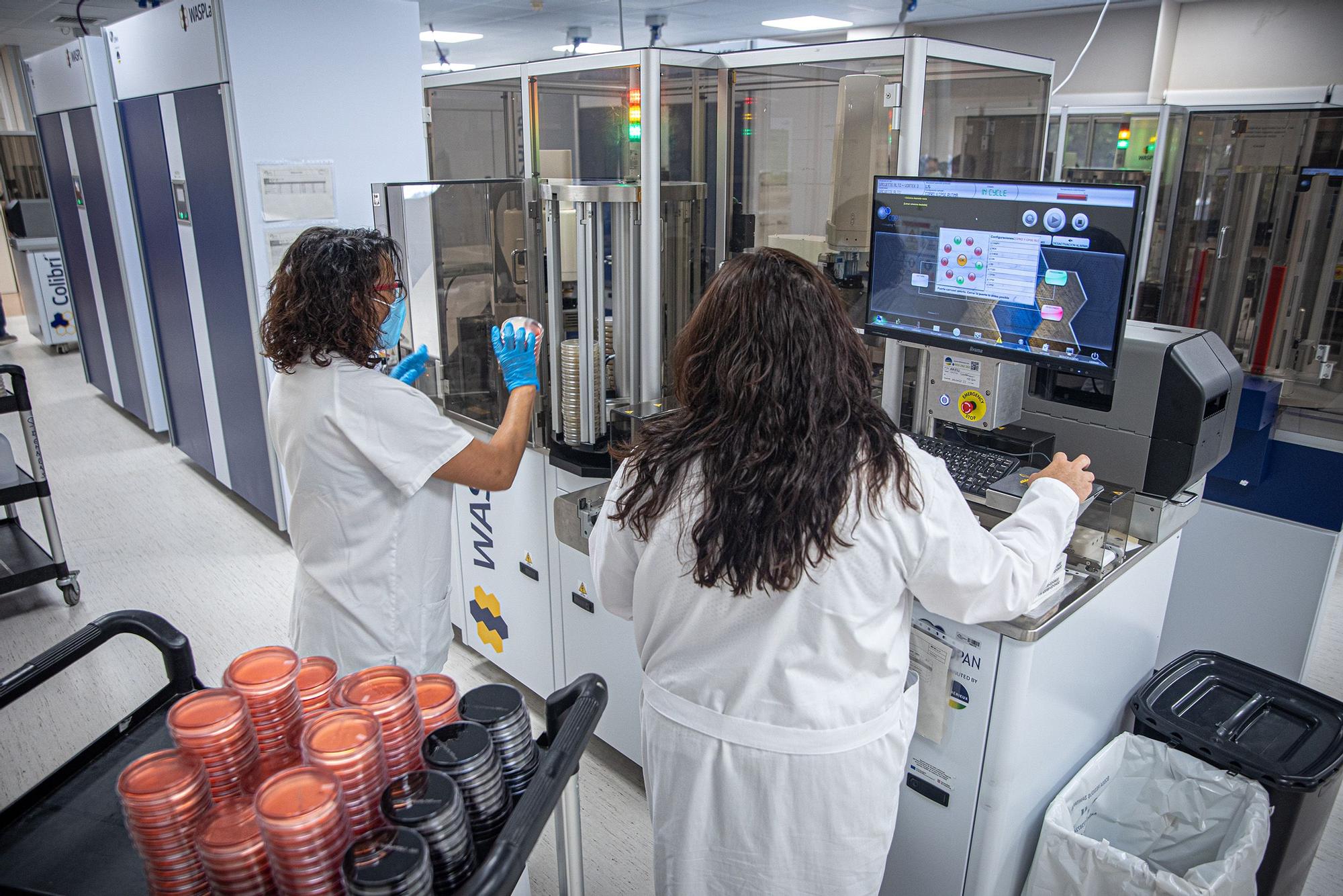 Plataforma robótica dedicada al estudio de bacterias del Vall d'Hebron.